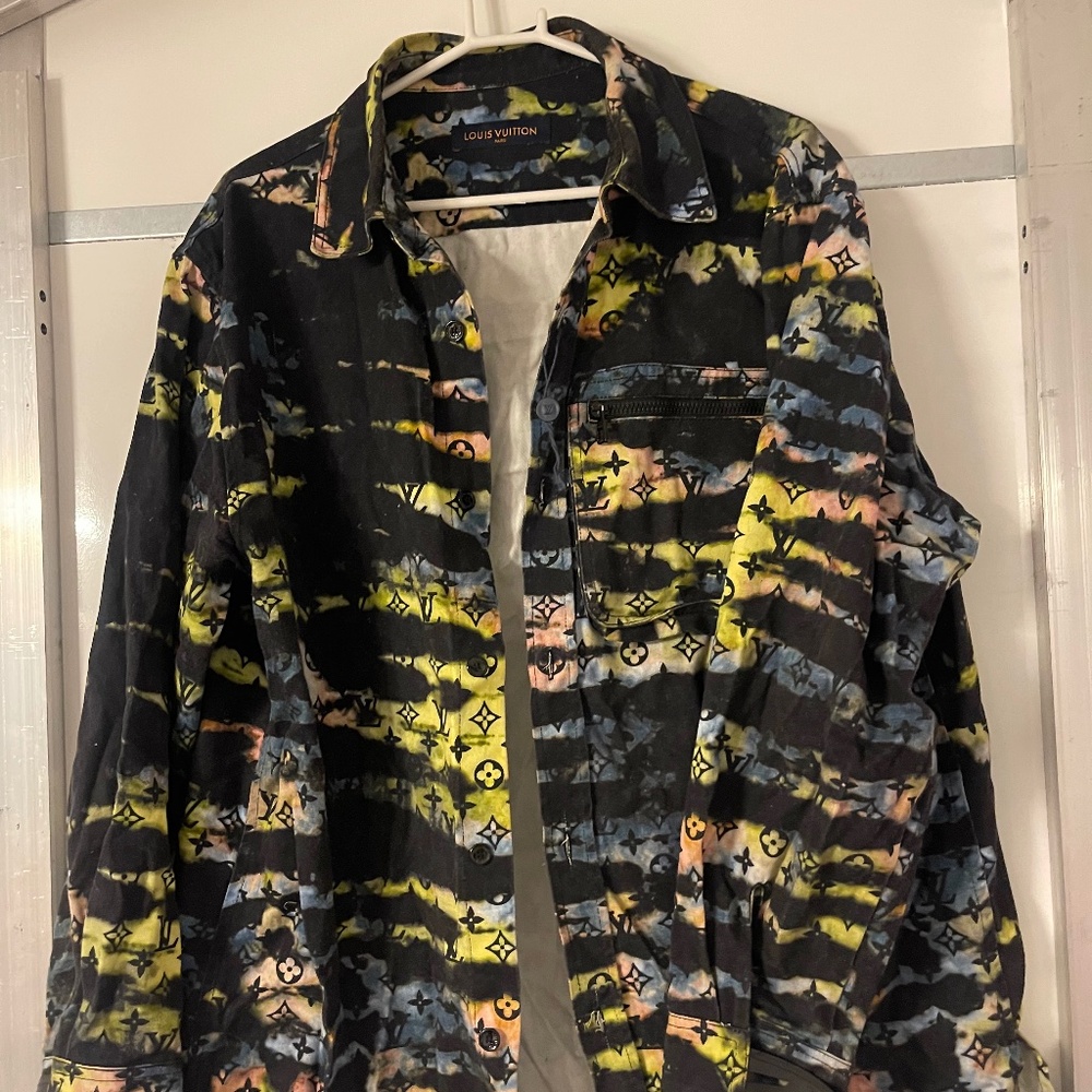 LOUIS VUITTON MONOGRAM TIE-DYE DENIM BLOUSON